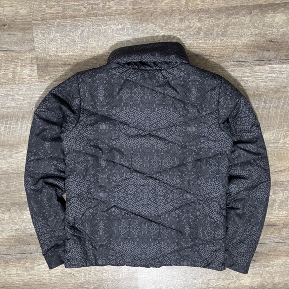 Patagonia Puffer Jacket Women's M Full Zip Gray Insulated AOP Geometric - Picture 2 of 9